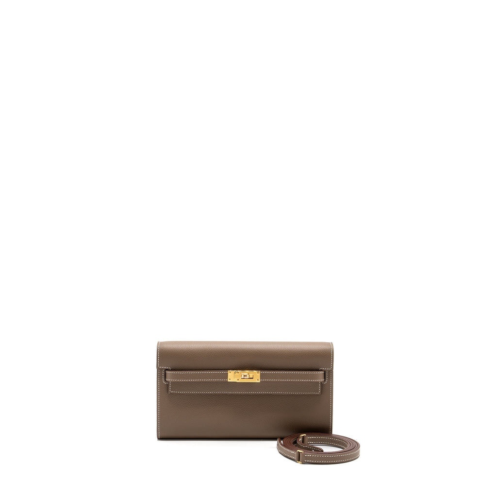 HERMES KELLY TO GO EVERCOLOR ETOUPE GHW