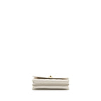 CHANEL 23P LETTER TOP HANDLE WALLET ON CHAIN CALFSKIN WHITE GHW(MICROCHIP)