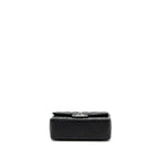 CHANEL CLASSIC MINI RECTANGULAR FLAP BAG LAMBSKIN BLACK SHW (MICROCHIP)
