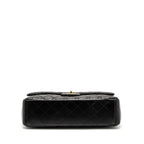 CHANEL MAXI CLASSIC SINGLE FLAP BAG LAMBSKIN BLACK GHW