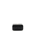 CHANEL LONG VANITY CASE WITH CHARMS CHAIN CALFSKIN BLACK LGHW (MICROCHIP)