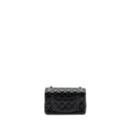 CHANEL MINI RECTANGULAR FLAP BAG LAMBSKIN BLACK SHW (MICROCHIP)