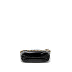 CHANEL 23S MINI 22 BAG SHINY CALFSKIN BLACK BRUSHED GHW (MICROCHIP)