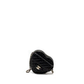 CHANEL 22S HEART BAG LAMBSKIN BLACK LGHW (MICROCHIP)