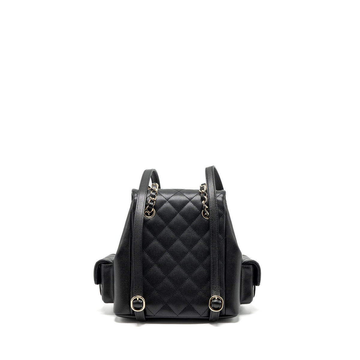 CHANEL 23K TRIPLE POCKET BACKPACK CAVIAR BLACK LGHW (MICROCHIP)