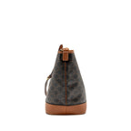 Celine medium bucket bag triomphe canvas/calfskin tan GHW