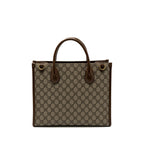 GUCCI GG SMALL TOTE BAG GG SUPREME CANVAS / BROWN GHW