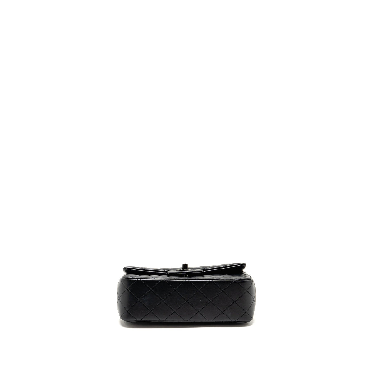 CHANEL TOP HANDLE MINI RECTANGULAR FLAP BAG LAMBSKIN SO BLACK