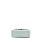 CHANEL SMALL COCO HANDLE CAVIAR LIGHT BLUE LGHW (MICROCHIP)