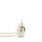 CHANEL DETAILED TOP HANDLE SMALL COCO HANDLE CAVIAR WHITE GHW (MICROCHIP)