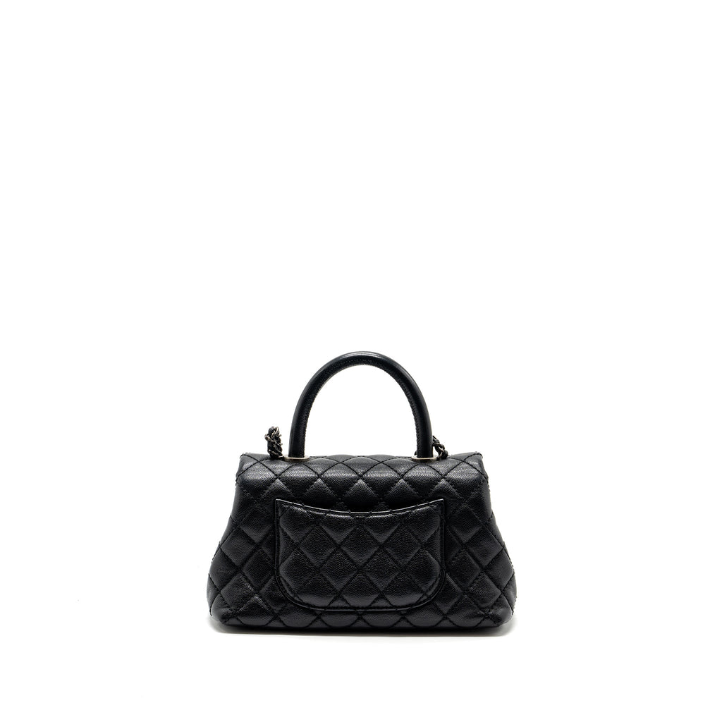 CHANEL SMALL COCO HANDLE CAVIAR BLACK RUTHENIUM HARDWARE