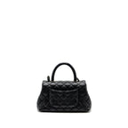 CHANEL SMALL COCO HANDLE CAVIAR BLACK RUTHENIUM HARDWARE