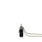 CHANEL 23P TOP HANDLE MINI FLAP BAG CAVIAR BLACK LGHW (MICROCHIP)