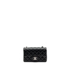 CHANEL MINI RECTANGULAR FLAP BAG LAMBSKIN BLACK SHW (MICROCHIP)