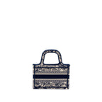 DIOR MINI BOOK TOTE LIMITED EDITION TOILE DE JOUY REVERSE EMBROIDERY