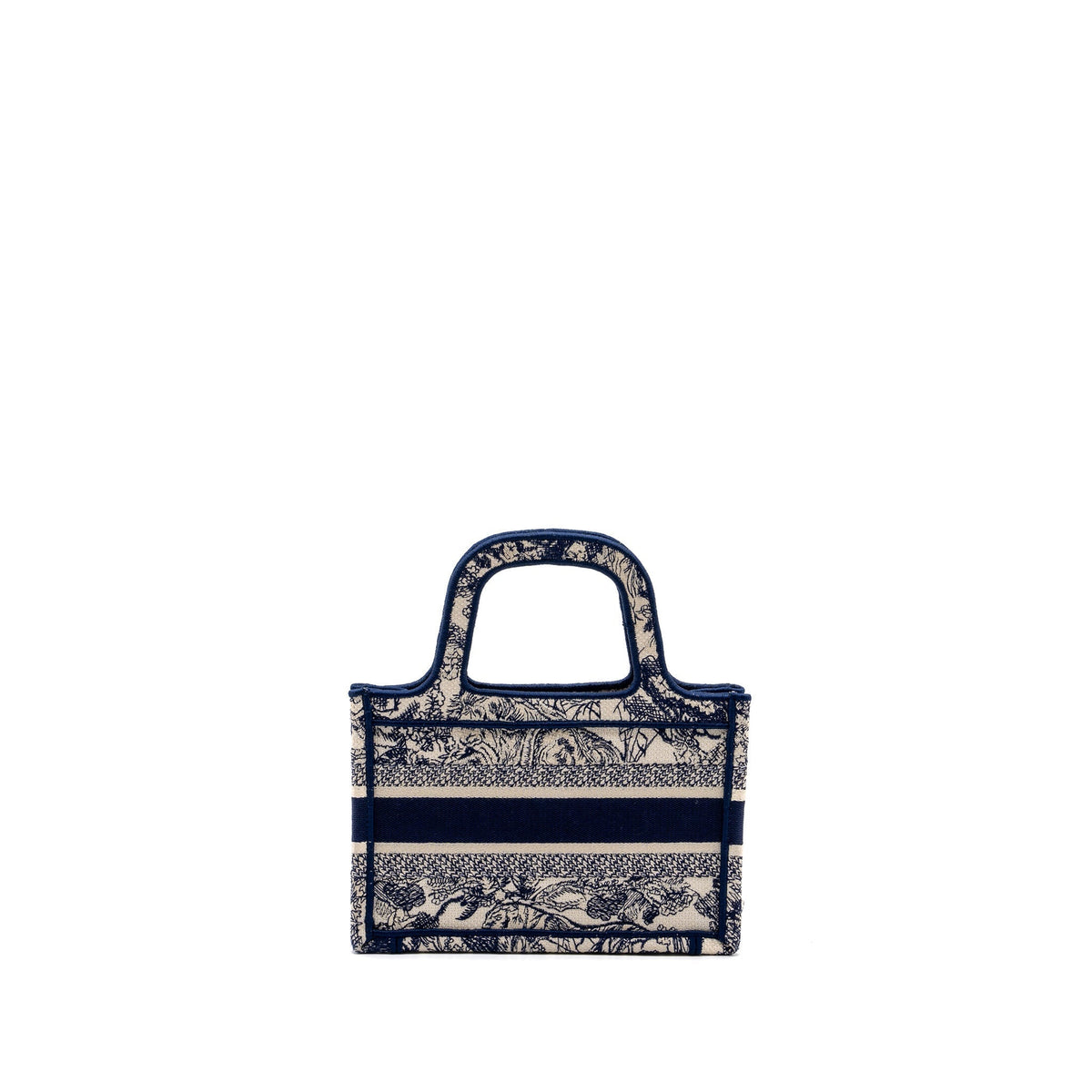 DIOR MINI BOOK TOTE LIMITED EDITION TOILE DE JOUY REVERSE EMBROIDERY