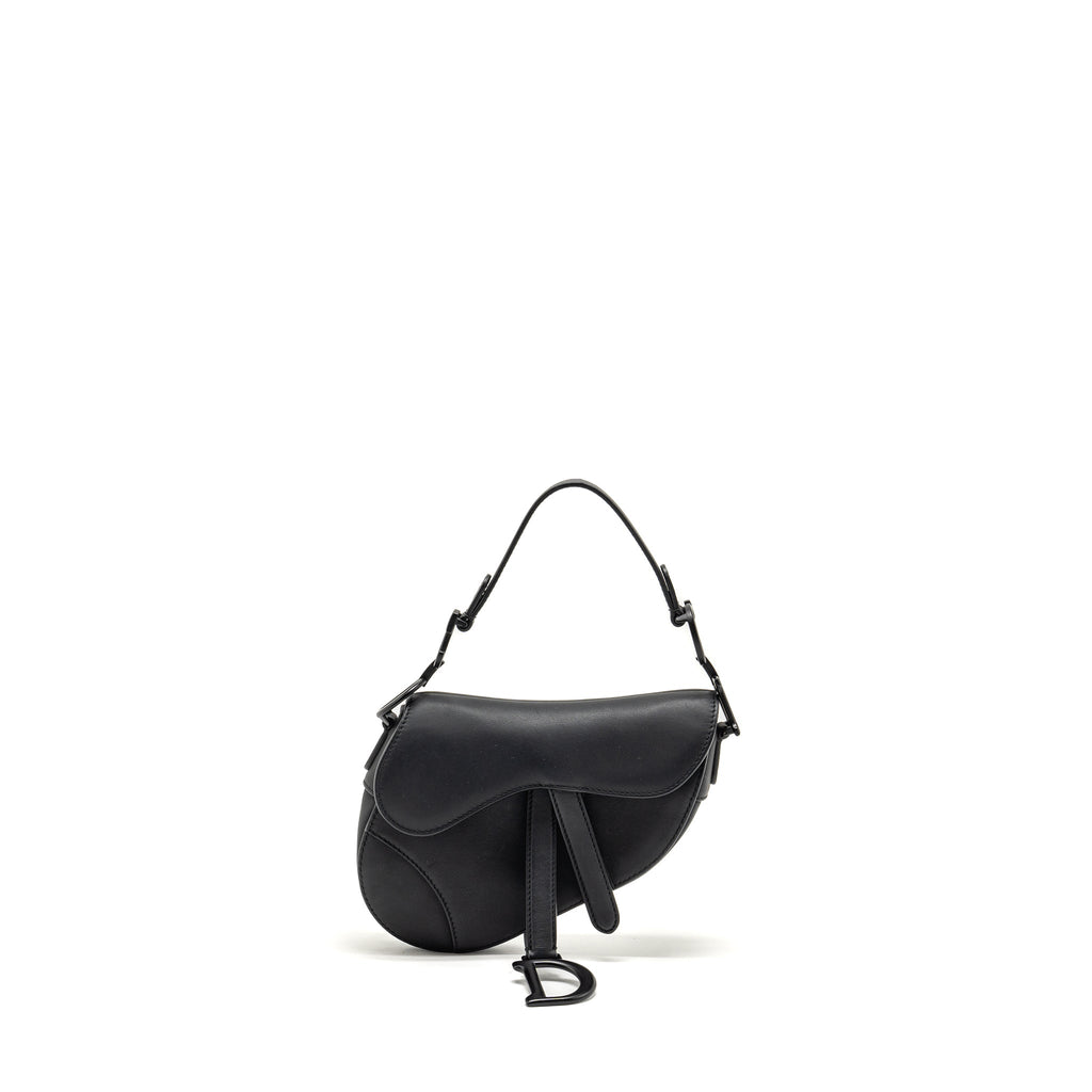 DIOR MINI SADDLE BAG CALFSKIN SO BLACK