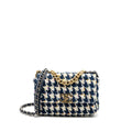 CHANEL SMALL 19 BAG FABRIC MULTICOLOUR BLUE / WHITE MULTICOLOUR HARDWARE