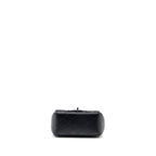CHANEL MINI SQUARE FLAP BAG LAMBSKIN BLACK SHW (MICROCHIP)