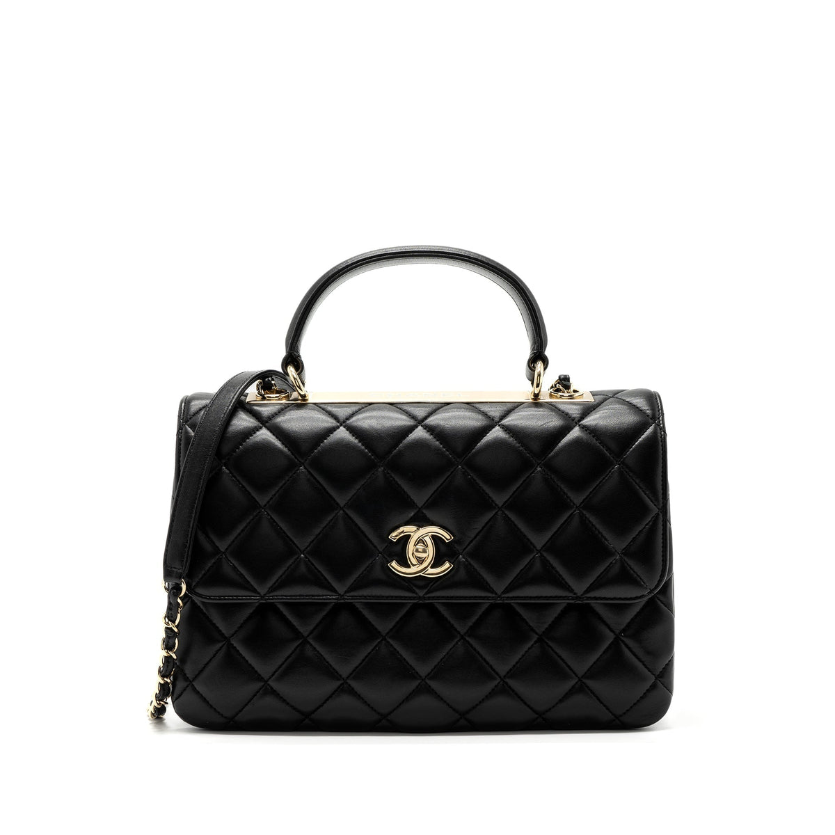 CHANEL MEDIUM TRENDY CC LAMBSKIN BLACK GHW