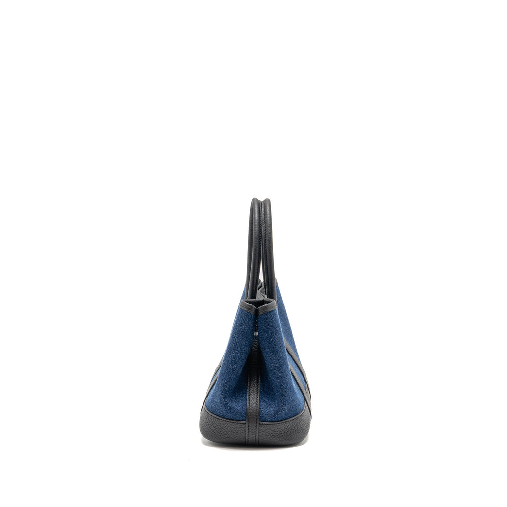 Hermes Neo Garden Party 23 Denim/Negonda Denim Moyen/Noir SHW