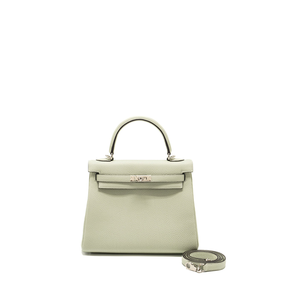 Hermes Kelly 25 Togo Gris Neve SHW