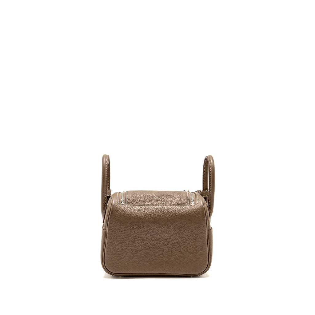 Hermes Mini Lindy Clemence Etoupe SHW