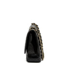 CHANEL MAXI CLASSIC SINGLE FLAP BAG LAMBSKIN BLACK GHW