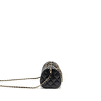 CHANEL 25P MINI BOWLING BAG CAVIAR BLACK LGHW (MICROCHIP)