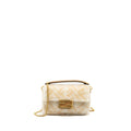 FENDI MINI BAGUETTE SHEEPSKIN BEIGE/ WHITE GHW