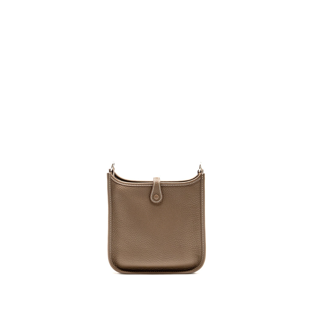 Hermes Mini Evelyne Clemence Etoupe SHW