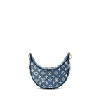 LOUIS VUITTON HALF-MOON LOOP BAGUETTE BAG DENIM BLUE GHW