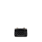 CHANEL MINI RECTANGULAR FLAP BAG PATENT BLACK LGHW