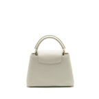LOUIS VUITTON CAPUCINES BB TAURILLON BY THE POOL SNOW WHITE/PROVENCE BLUE GHW