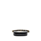 CHANEL 23K SMALL HOBO SHOULDER BAG CALFSKIN BLACK GHW (MICROCHIP)