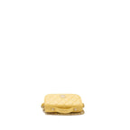 CHANEL MINI BUSINESS AFFINITY WALLET ON CHAIN CAVIAR YELLOW LGHW (MICROCHIP)