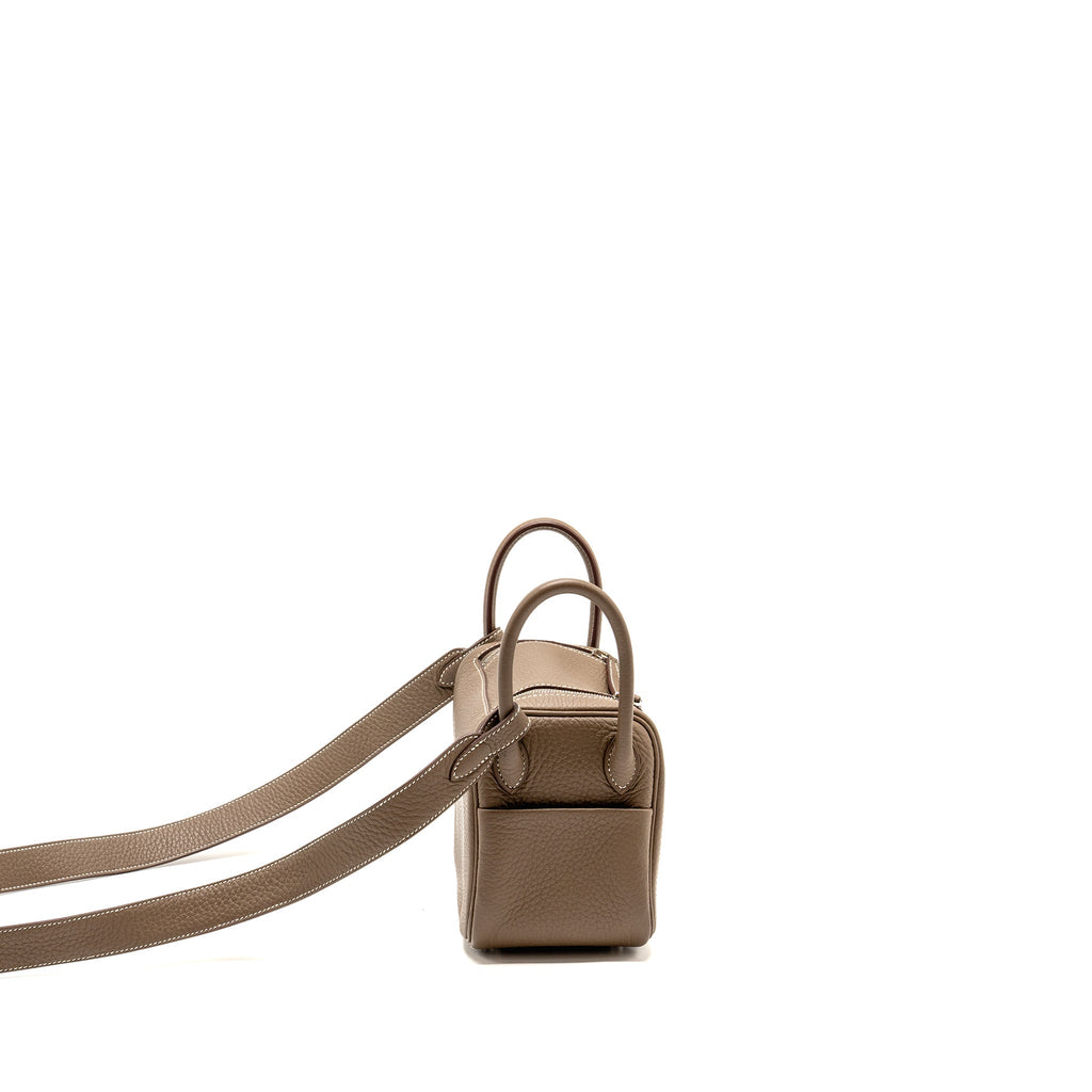 Hermes Mini Lindy Clemence Etoupe SHW
