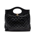 CHANEL LARGE 31 BAG CALFSKIN BLACK LGHW