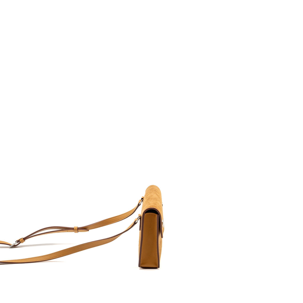 Hermes Hermesnap Suede / Swift Chamois / Sésame SHW