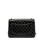 CHANEL MAXI CLASSIC SINGLE FLAP BAG LAMBSKIN BLACK GHW