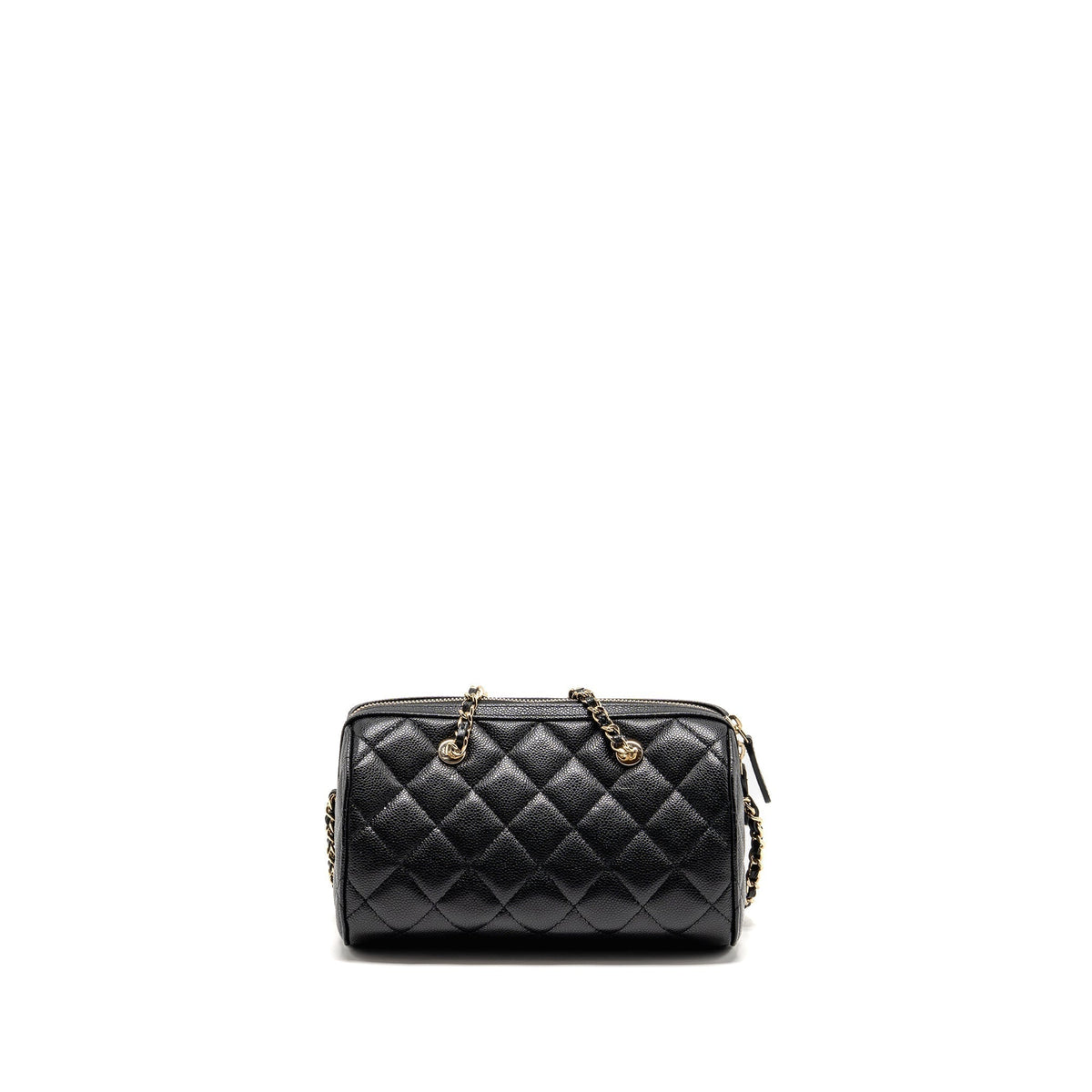 CHANEL 25P MINI BOWLING BAG CAVIAR BLACK LGHW (MICROCHIP)