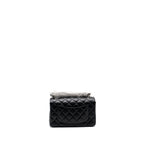 CHANEL MINI RECTANGULAR FLAP BAG LAMBSKIN BLACK SHW  (MICROCHIP)