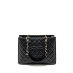 CHANEL GRAND SHOPPING TOTE BAG CAVIAR BLACK SHW