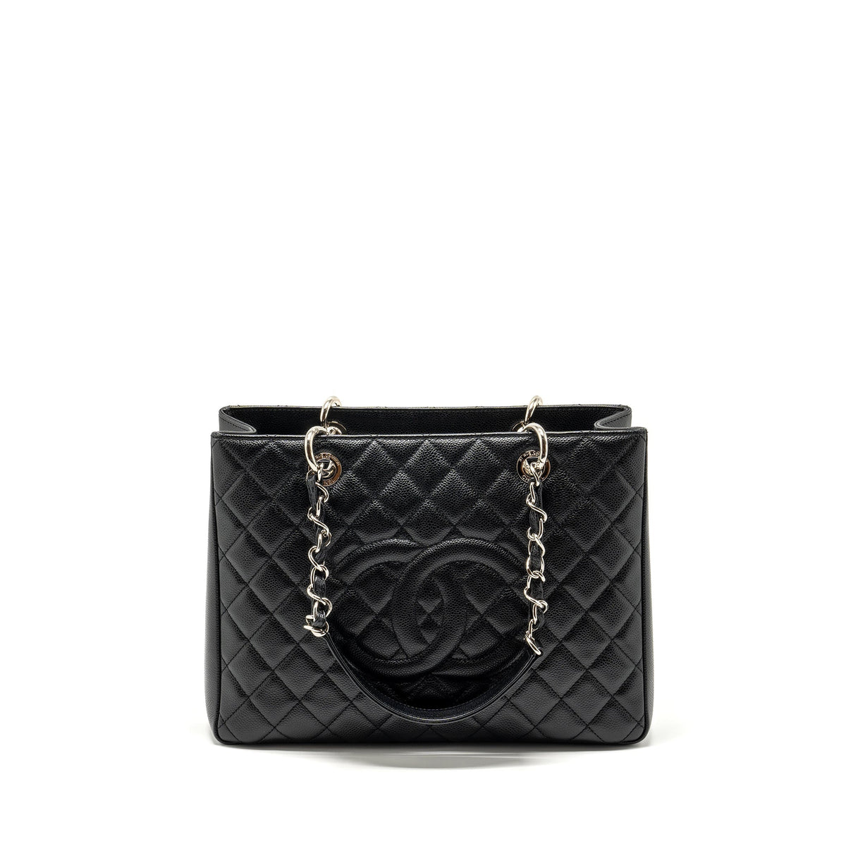 CHANEL GRAND SHOPPING TOTE BAG CAVIAR BLACK SHW