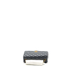 CHANEL 23K PEARL CRUSH MINI RECTANGULAR FLAP BAG LAMBSKIN DARK GREY GHW