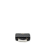 CHANEL TOP HANDLE MINI RECTANGULAR FLAP BAG LAMBSKIN BLACK LGHW (MICROCHIP)