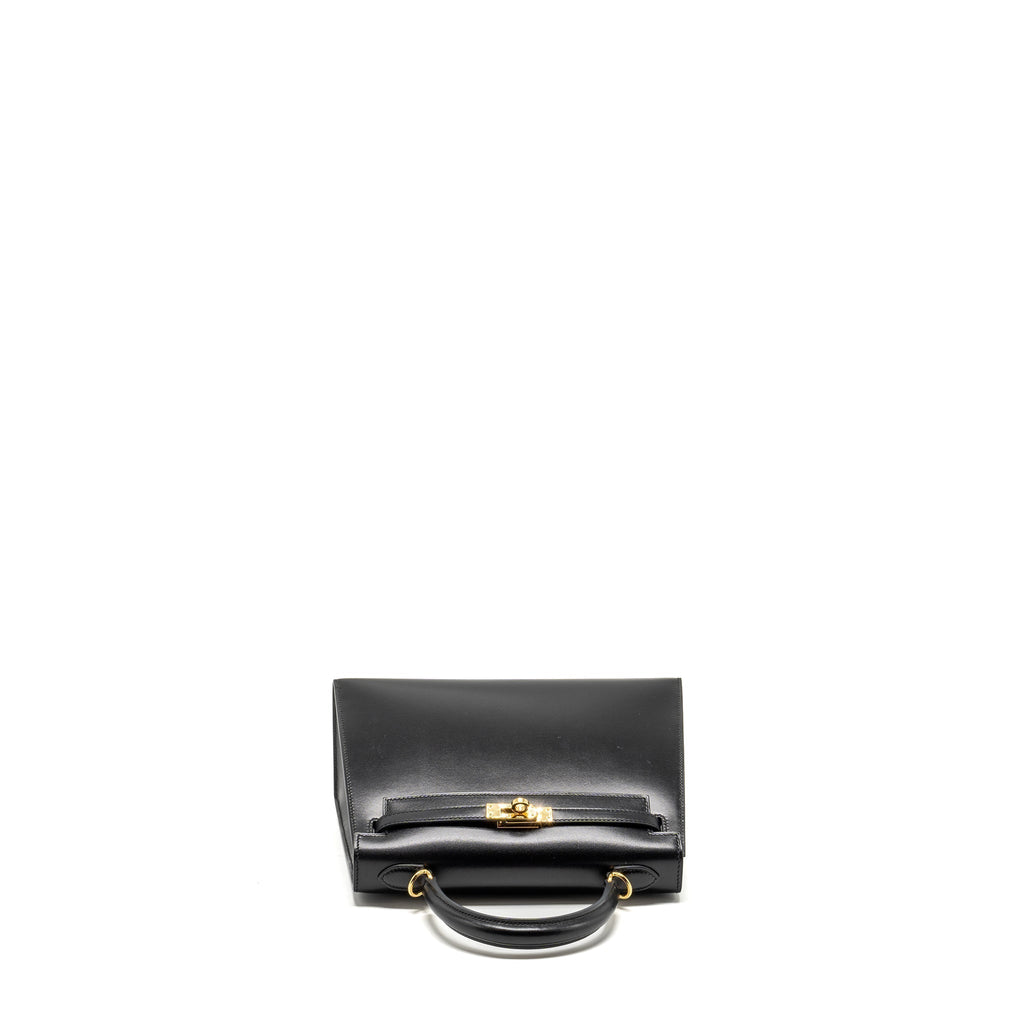 HERMES KELLY 25 BOX BLACK GHW