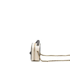 CHANEL CC FILIGREE VANITY CASE CAVIAR WHITE/BLACK GHW
