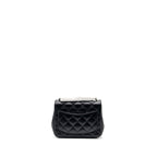 CHANEL MINI SQUARE FLAP BAG LAMBSKIN BLACK SHW (MICROCHIP)
