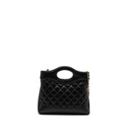 CHANEL 23A MINI 31 BAG CALFSKIN BLACK LGHW (MICROCHIP)